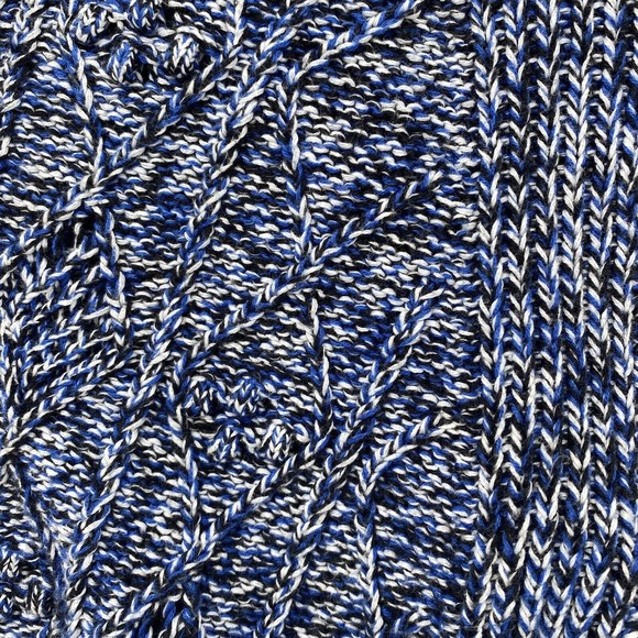 Sandro Women's Blue Size 3 Sweater Cotton Top Long Sleeve Pullover Crew Neck - Picture 5 of 11